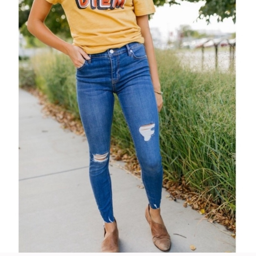 Free People, Shark bite jeans. Size 29L